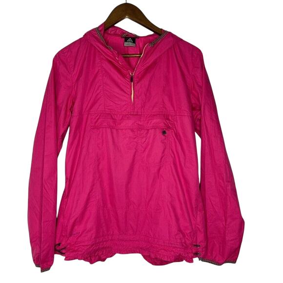 Nike ACG Women’s Pullover Jacket Pink Hooded Size M Lightweight Outdoor Gear - Picture 1 of 8